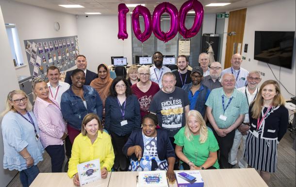Celebrating 1,000th learner on Get Online Newcastle.